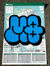 MQUE Blue Throw up Muni Map