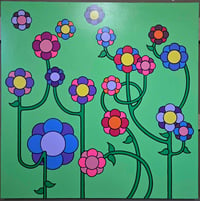 Image 1 of Happy Flowers (Green) Painting