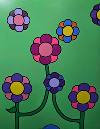 Image 2 of Happy Flowers (Green) Painting