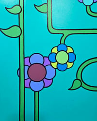 Image 2 of Happy Flowers (Blue) Painting