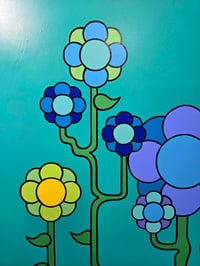 Image 3 of Happy Flowers (Blue) Painting