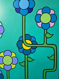 Image 4 of Happy Flowers (Blue) Painting