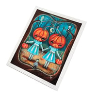 Image 2 of Pumpkin Twins (Print)