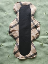 Image 2 of Linen Heavy Flow Pad Set of 3 - Beige Plaid 