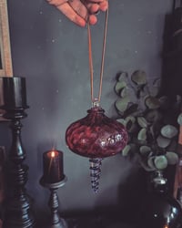 Pink glass ornament 