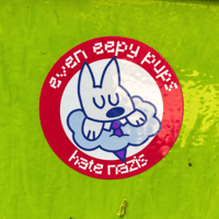 "even eepy pups hate nazis" sticker