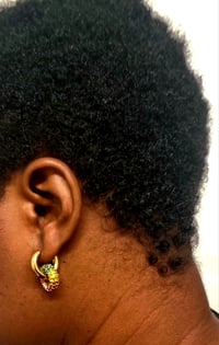 Image 1 of ZOEY Rainbow Charm Hoops