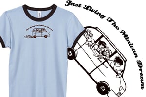 Image of Women's Dual Color  Tee: "Just Living The Minivan Dream"