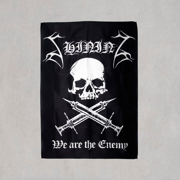 Image of Shining "We Are The Enemy" Flag