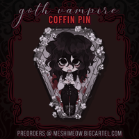 Gothic Pretty Boy Vampire Pin [PREORDERS]