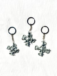 Image of Chrome Pcross handmade clay keychains 