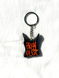 Image of Black bag handmade clay keychain