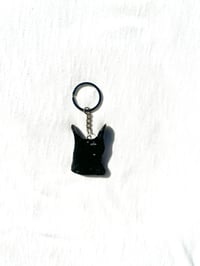 Image of Black bag handmade clay keychain