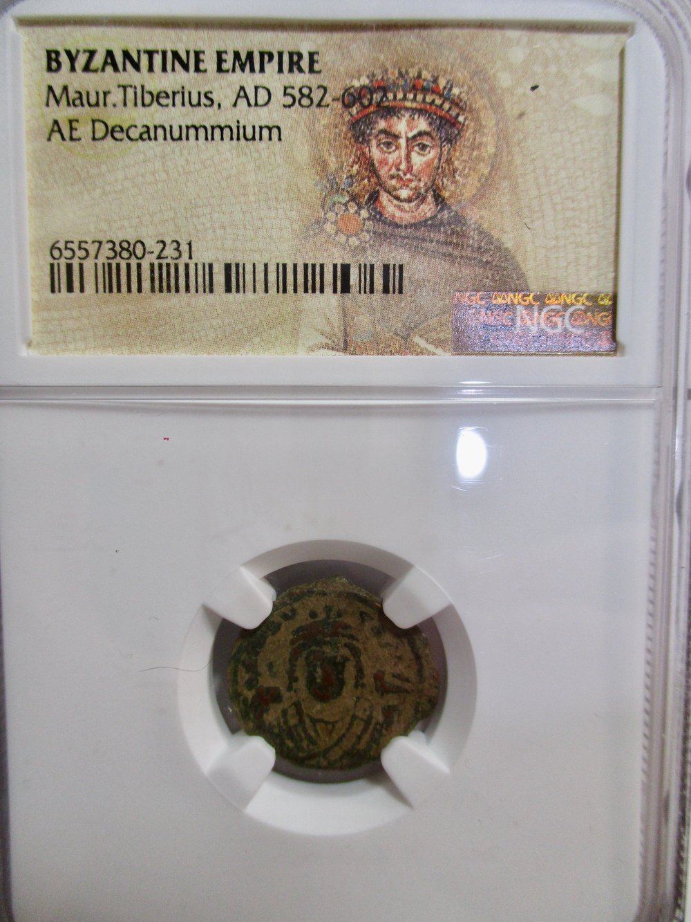 Byzantine Coin of Tiberius, 582AD, Slabbed by NGC