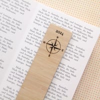 Image 2 of Compass Bookmark. Travel Gift. Retirement Gift. Graduation Gifts. 5th Anniversary Gift.