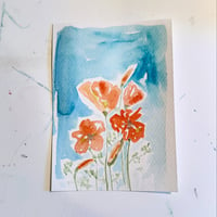 Image 2 of California Poppies - Original Watercolor