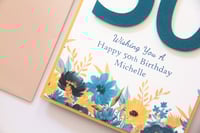 Image 2 of Handmade Age Birthday Card for Her. Number Happy Birthday Card.