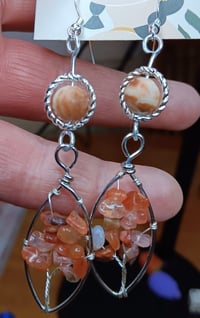 Carnelian Tree of Life earrings