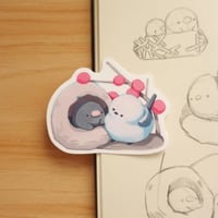 Image 3 of Blue, Nest, Pencil, Citrus | Glossy Stickers