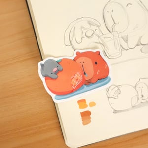 Image of Blue, Nest, Pencil, Citrus | Glossy Stickers