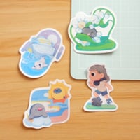 Image 1 of Garden, Ship, Weather, Sidekick | Glossy Stickers
