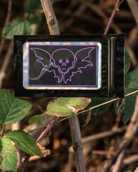 Image 2 of PURPLE BAT SKULL - ANCIENT TOMBSTONE ENGRAVING