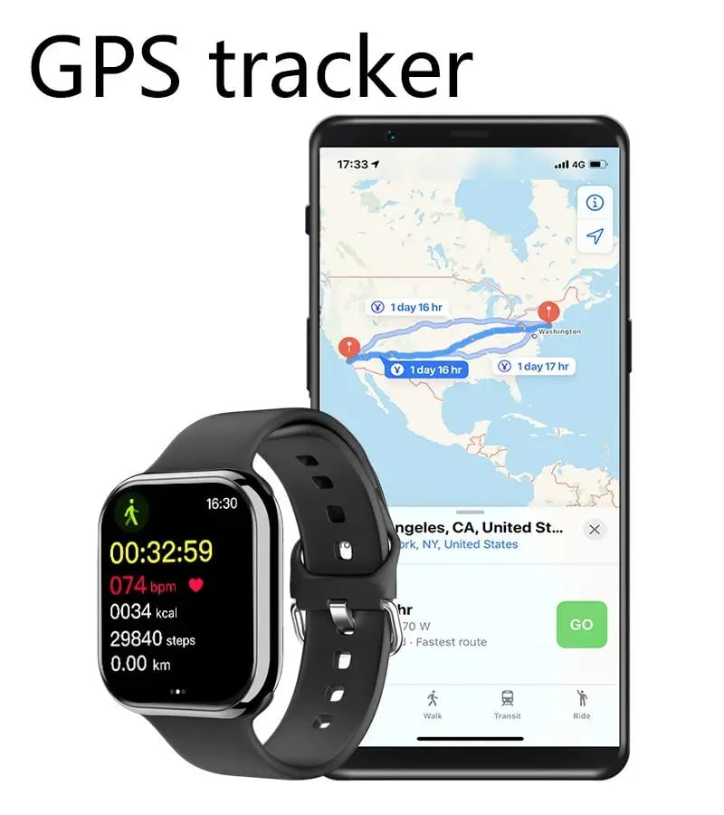MSL 2024 Watch 9 - Smart Watch with Body Temperature, GPS, Sport Mode