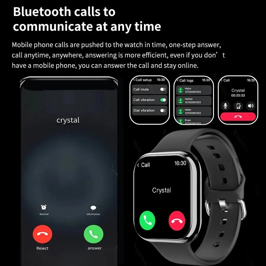 MSL 2024 Watch 9 - Smart Watch with Body Temperature, GPS, Sport Mode