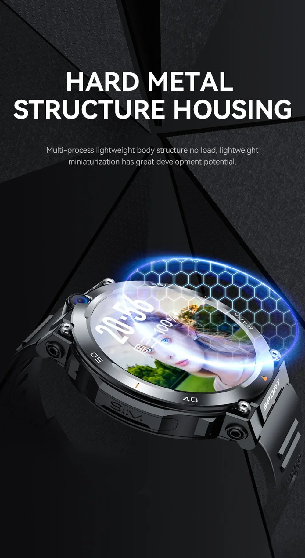 MSL 1.39-inch 4G Network Smart Watch - Dual Camera, GPS, NFC, Android, and Waterproof