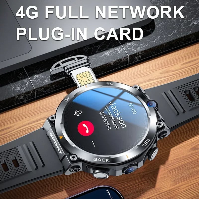 MSL 1.39-inch 4G Network Smart Watch - Dual Camera, GPS, NFC, Android, and Waterproof