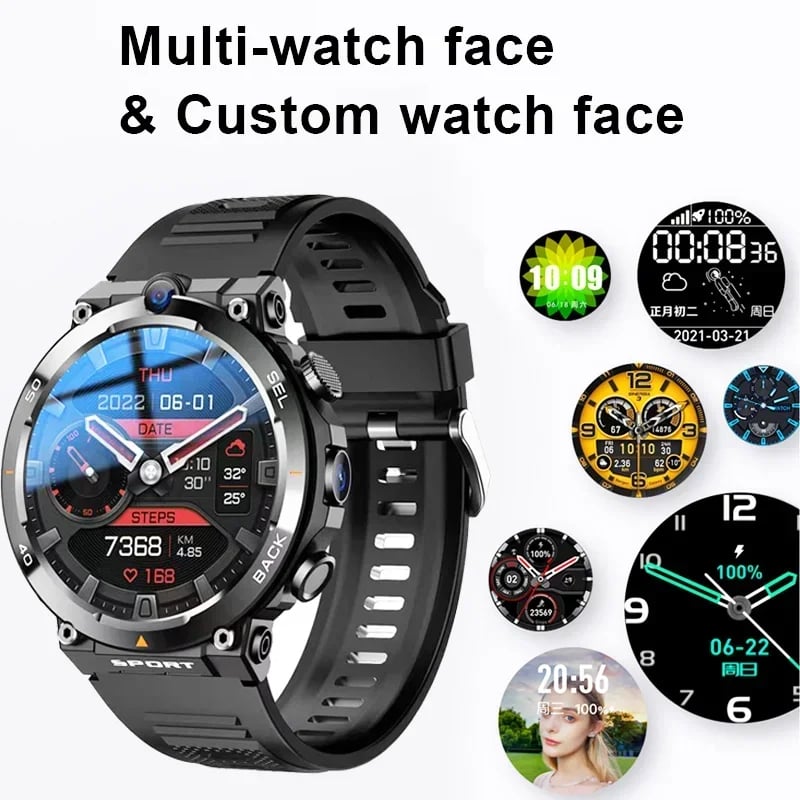 MSL 1.39-inch 4G Network Smart Watch - Dual Camera, GPS, NFC, Android, and Waterproof