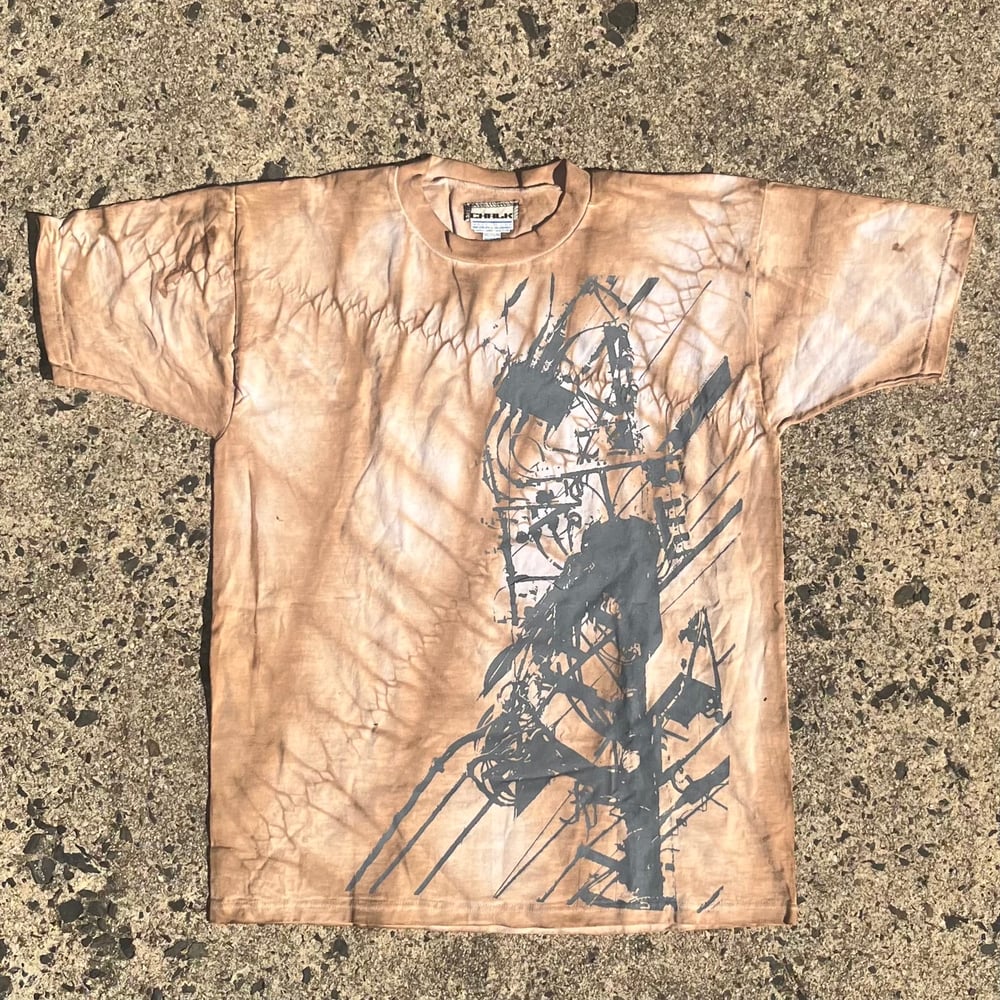 Image of Electric Box T-Shirt - Persimmon Cross Dyed