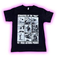 Image 1 of blakflak "yet these actions persist" shirt