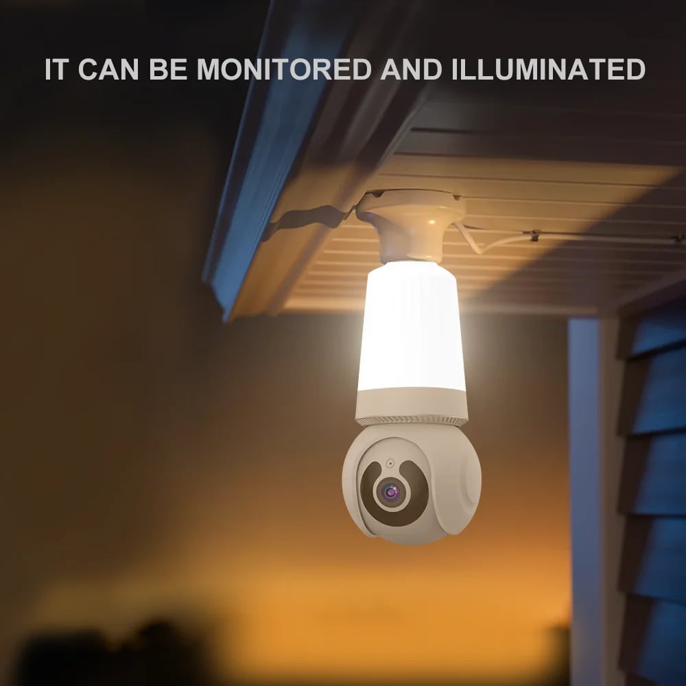 MSL 8MP E27 Bulb Camera with WiFi Surveillance, LED Bulb, AI Tracking