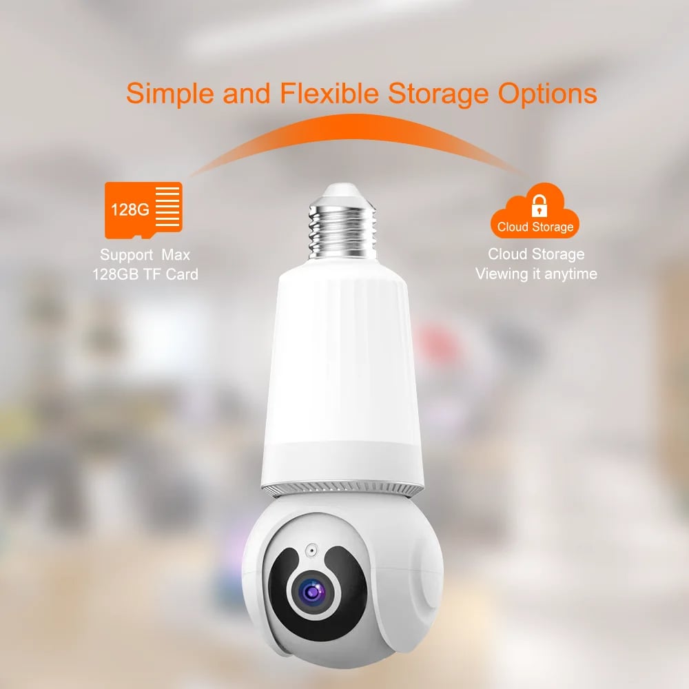 MSL 8MP E27 Bulb Camera with WiFi Surveillance, LED Bulb, AI Tracking