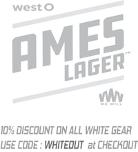 Image 2 of Ames Lager White/Carbon Quarter-Zip Pullover