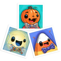 Spooky Bow Tie 3 Giclee Set