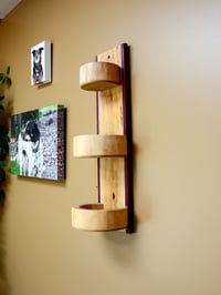 Image 1 of Herb Shelf, Knick Knack Cabinet, Wooden Rustic Cherrywood with exotic Purple Heart