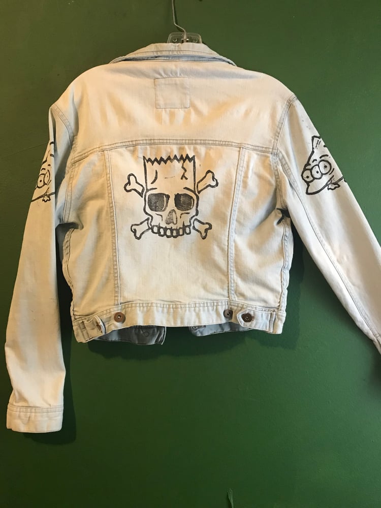 Image of Simpsons themed jean jacket