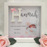 Image 3 of New baby frame, baby girl frame baby boy frame, nursery decor, baby keepsake frame, new baby frame