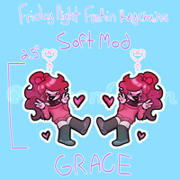 Image 1 of FNF Soft Mod Grace Keychain