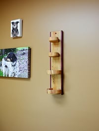 Image 1 of Knick Knack Wooden Shelf, Cherrywood and Purple Heart Shelf, Curio Cabinet, Essential Oil Display