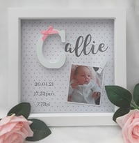 Image 4 of New baby frame, baby girl frame baby boy frame, nursery decor, baby keepsake frame, new baby frame