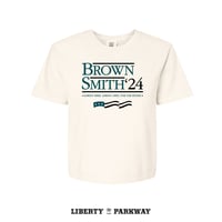 Image 1 of Women's 'Elect Brown/Smith' Crop Shirt