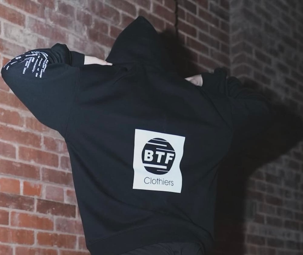 Image of BTF - Terry Cotton Black Hoodie