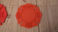 Image 1 of Fire Department Coasters Personalized with Department name