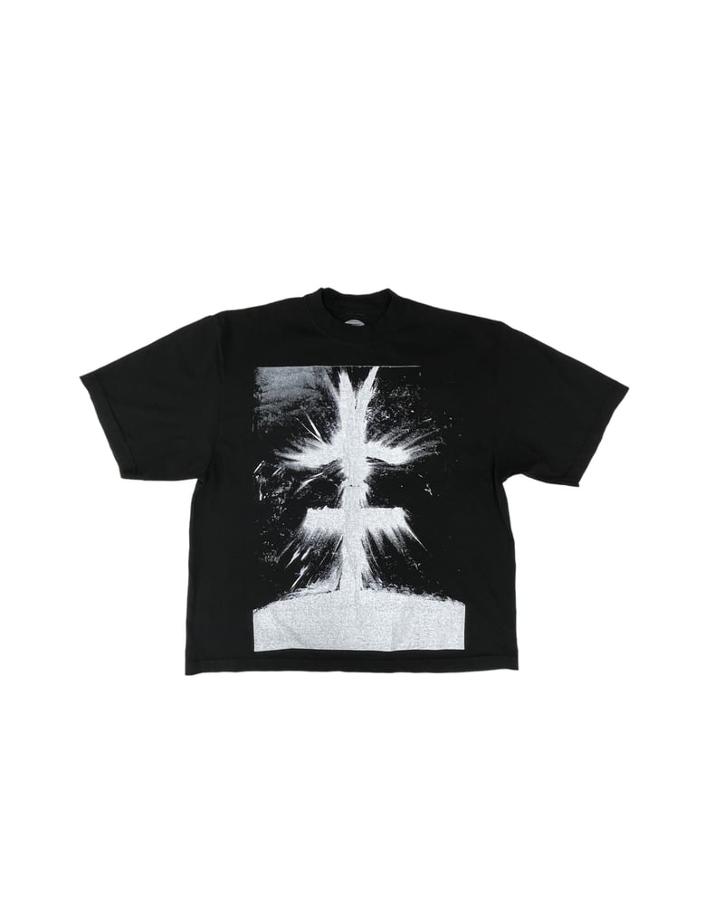 Image of BTF - Mind of a Maniac Box Crop  Black/ White Shirt