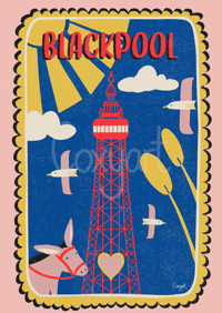 Image 1 of Sunny Blackpool Print