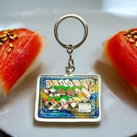 Image 1 of Blue Sushi Tray Keyring