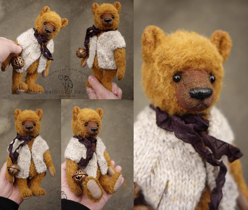 Image of Ginger Alpaca OOAK Artist Teddy Bear Art Doll by Aerlinn Bears